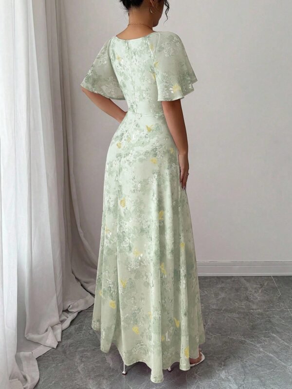 Vestido corto de verano de estilo francés dulce con estampado de mariposa - Imagen 2