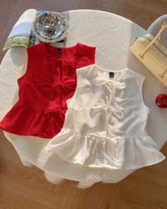 Blusa de verano unicolor para mujer 1 pieza