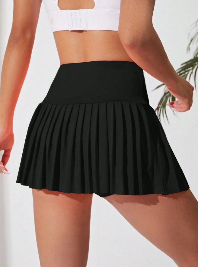 Falda de tenis, falda pantalón de golf plisada, cintura alta con short interior - Imagen 2