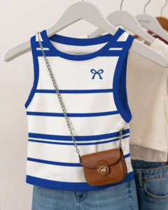 Blusa casual de mujer con estampado de rayas