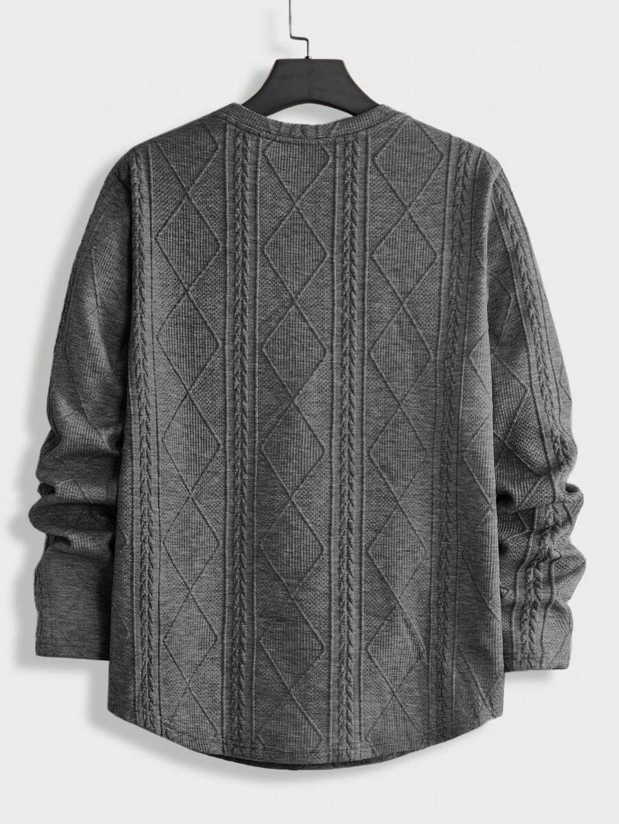 Sudadera de hombre con detalle de parche con letra - Imagen 2