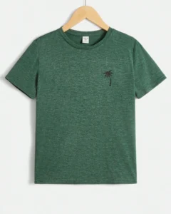 Camiseta Informal De Cuello Redondo Y Manga Corta