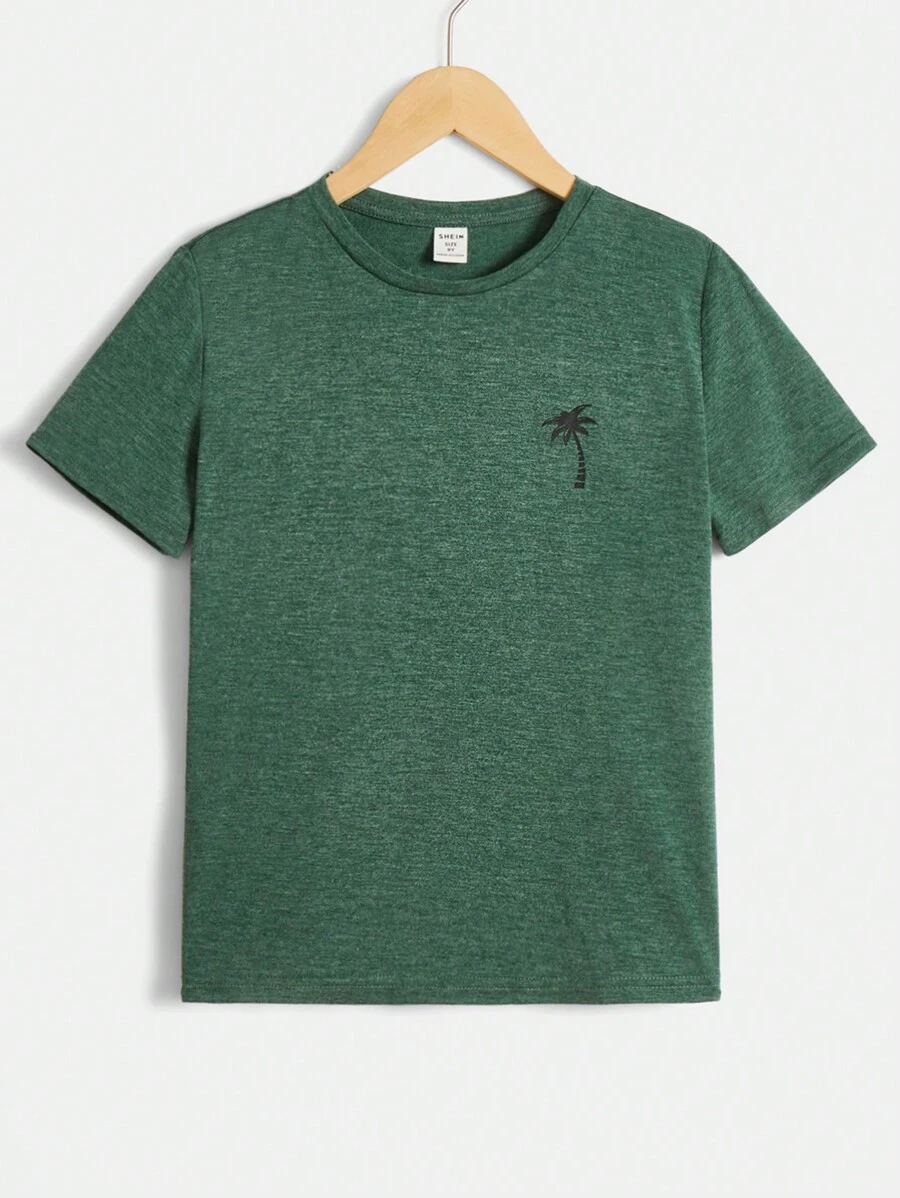 Camiseta Informal De Cuello Redondo Y Manga Corta