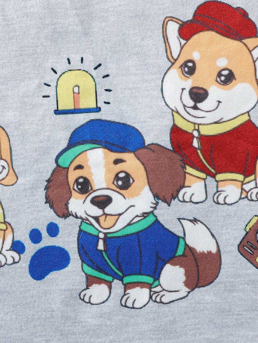 Conjunto de pijama informal y cómodo con estampado de perro de dibujos animados - Imagen 3