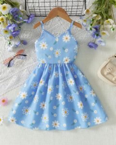 Vestido de verano juvenil de tirantes finos, lindo y casual