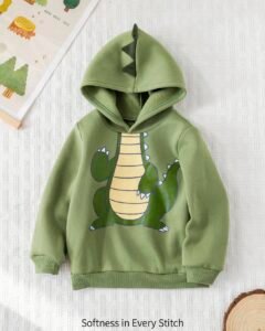 Sudadera con capucha de manga larga suave con estampado