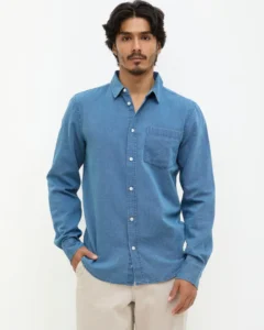 Camisa azul mezclilla manga larga