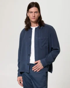 Camisa azul marina manga larga