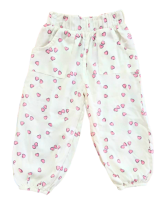 Jogger Full Print Corazones Blanco