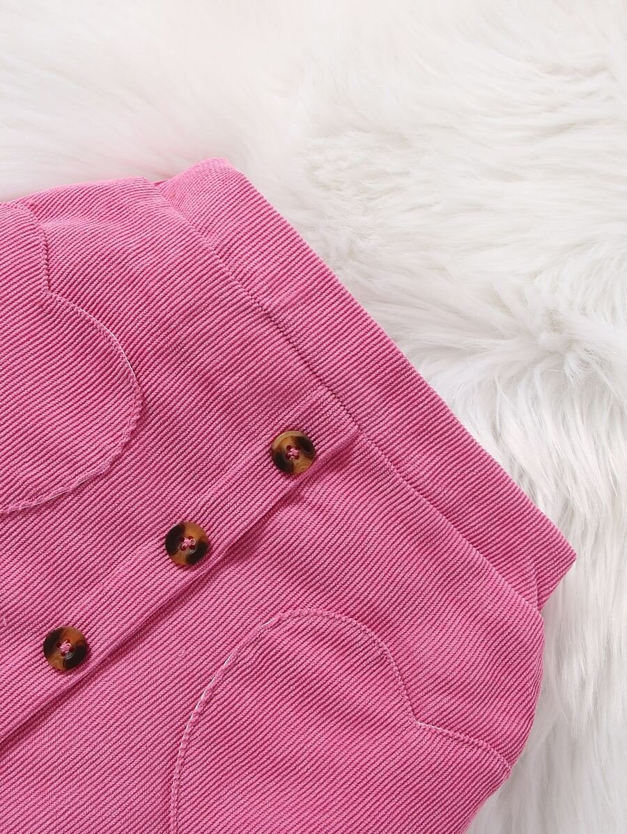 Falda con cierre de botones con parche en forma de corazón - Imagen 3