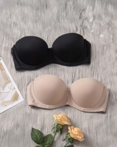 Sujetador casual de mujer multicolor liso con estiramiento medio