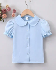Camisa diaria sencilla de unicolor para niñas