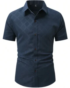 Hombres Camisa unicolor con botón