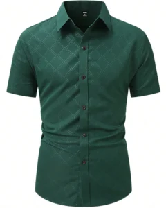 Hombres Camisa unicolor con botón