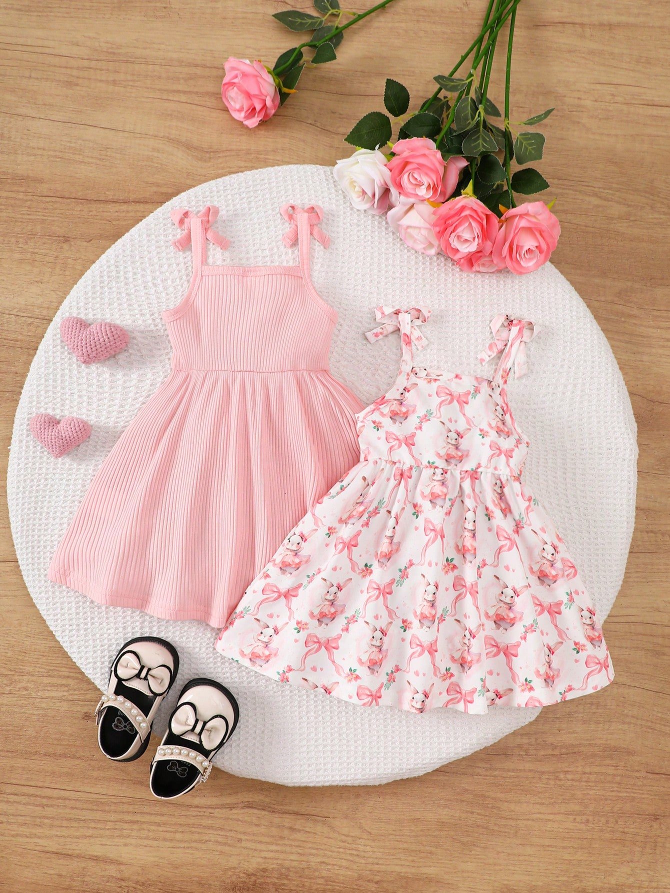 Vestido casual con estampado de acuarela, unicolor lindo y versátil - Imagen 2