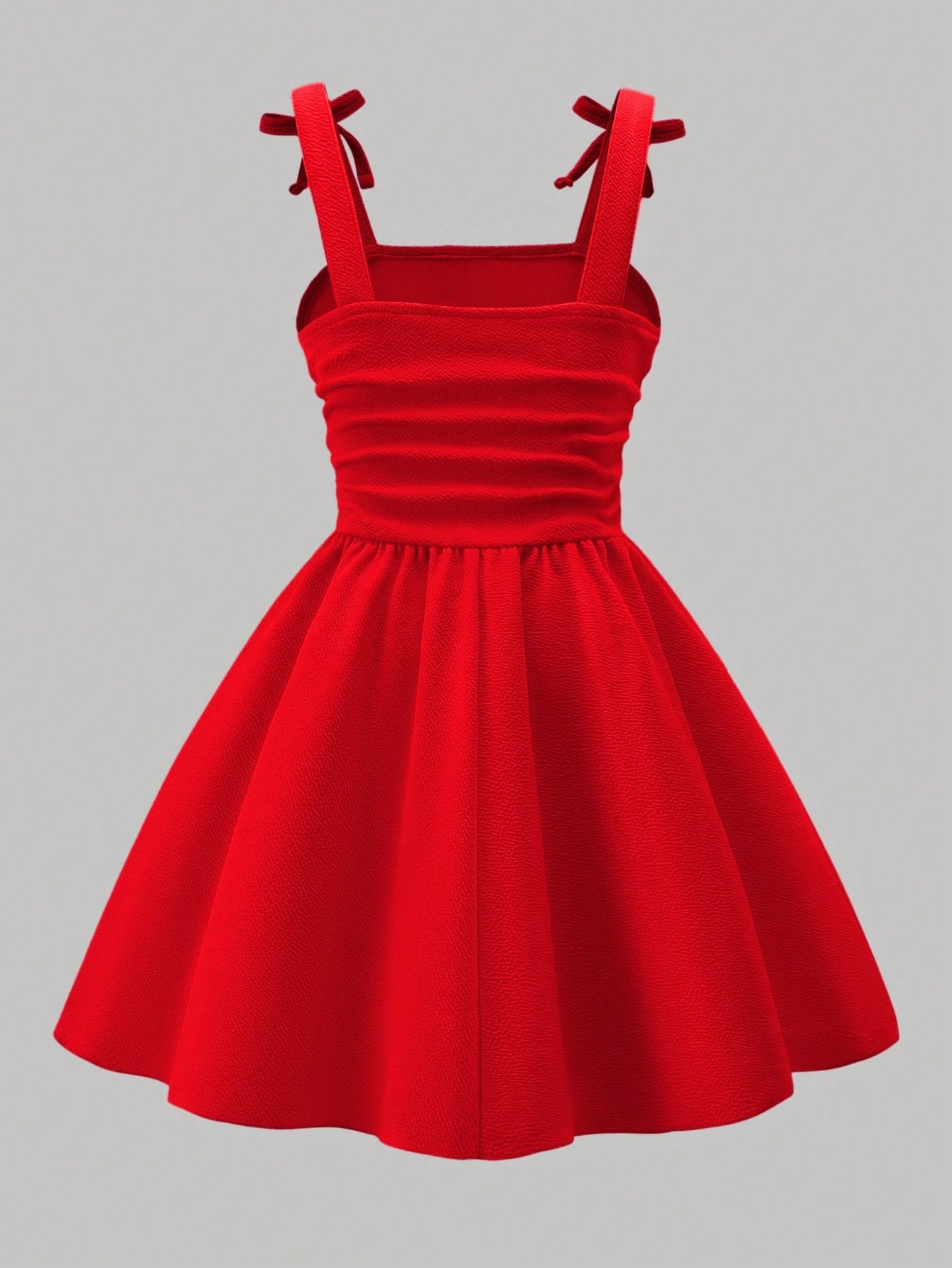 Vestido de verano elegante para adolescentes con tirantes rojos - Imagen 2