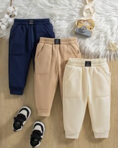 Pantalon casual deportivos y cálidos con estampado gráfico de punto