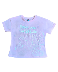 Playera niña con estampado de letras