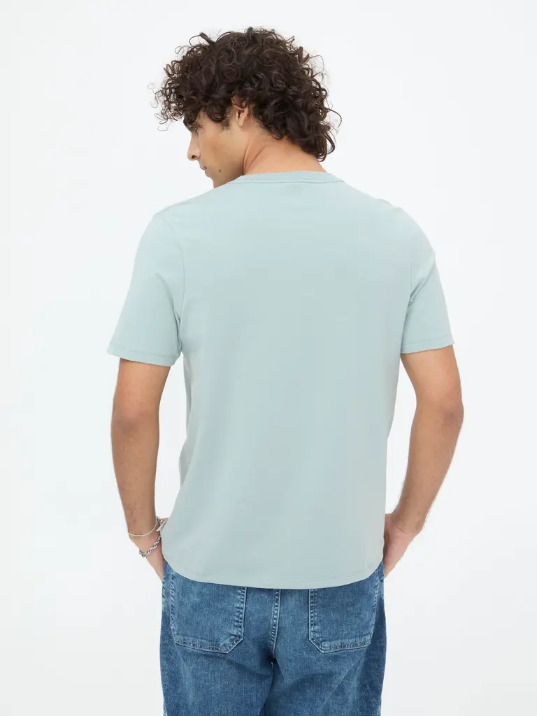 Playera Básica Cuello Redondo Verde Agua - Imagen 2