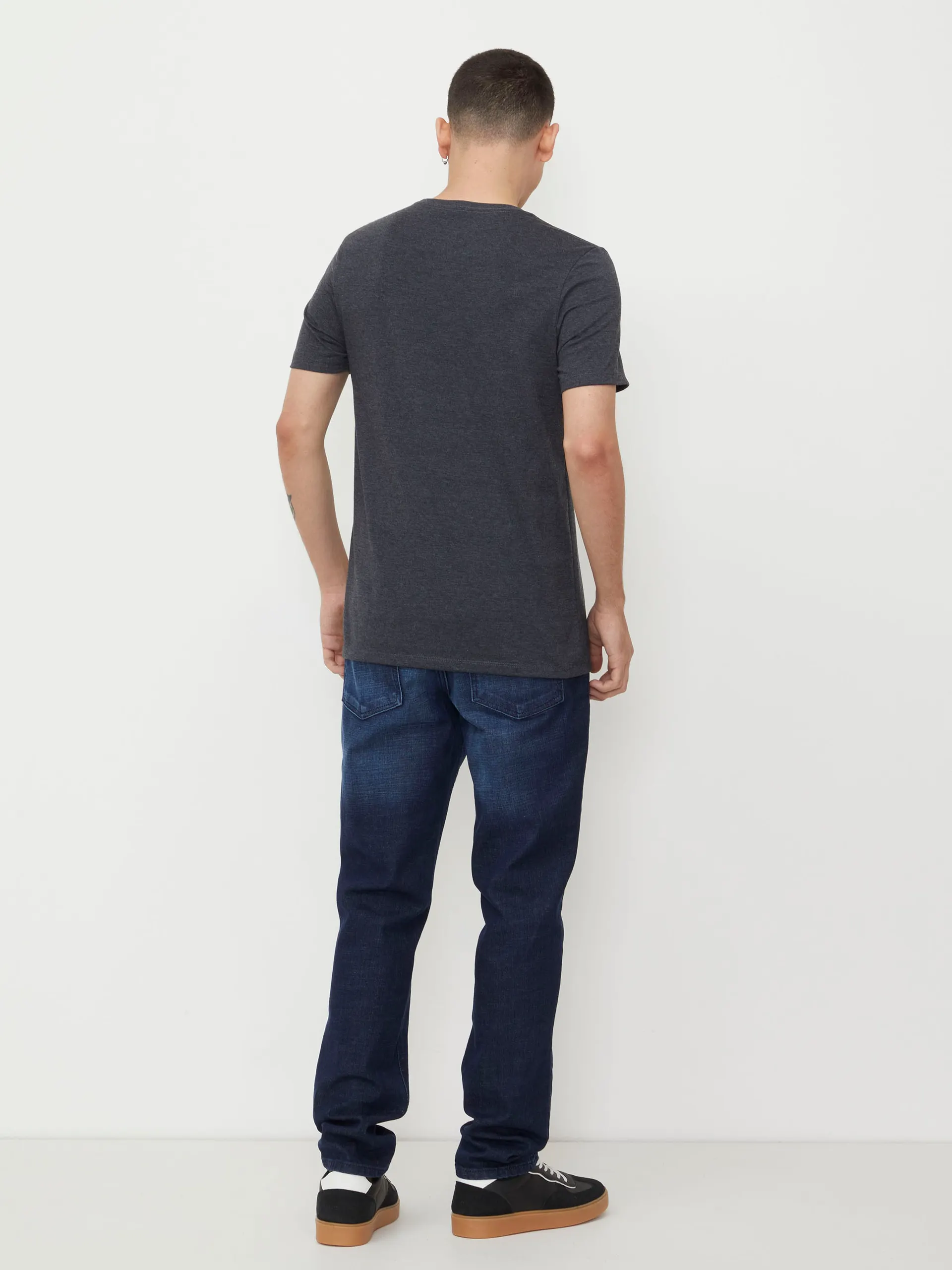 Jeans Slim Remontado Azul Oscuro - Imagen 2