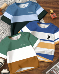 camiseta de manga corta casual con estampado gráfico de bloqueo de color