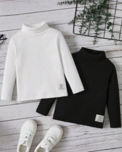 Parte superior de cuello alto cómoda y casual para niño bebé