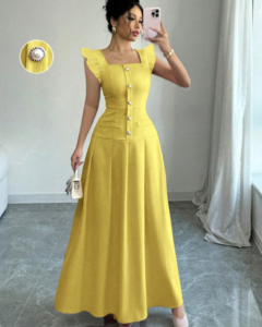 Vestido largo elegante estilo bohemio para vacaciones