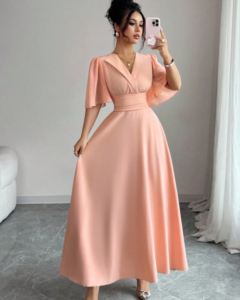 vestido casual y elegante para mujer con cuello tipo polo