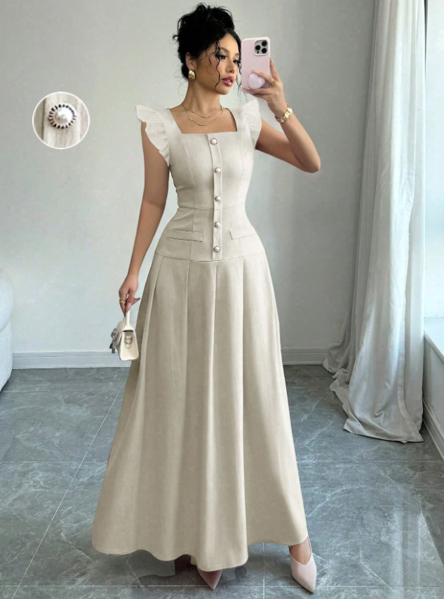 Vestido largo elegante de estilo bohemio para verano