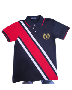 Playera tipo polo con diseño de rayas