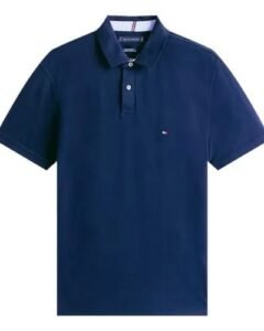 Playera tipo polo unicolor azul marino