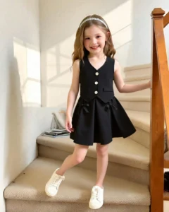 Blazer vintage, chaleco y falda plisada, diseño casual y elegante