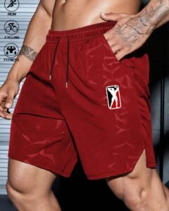 Pantalones cortos para hombres de secado rápido con bolsillos con cremallera