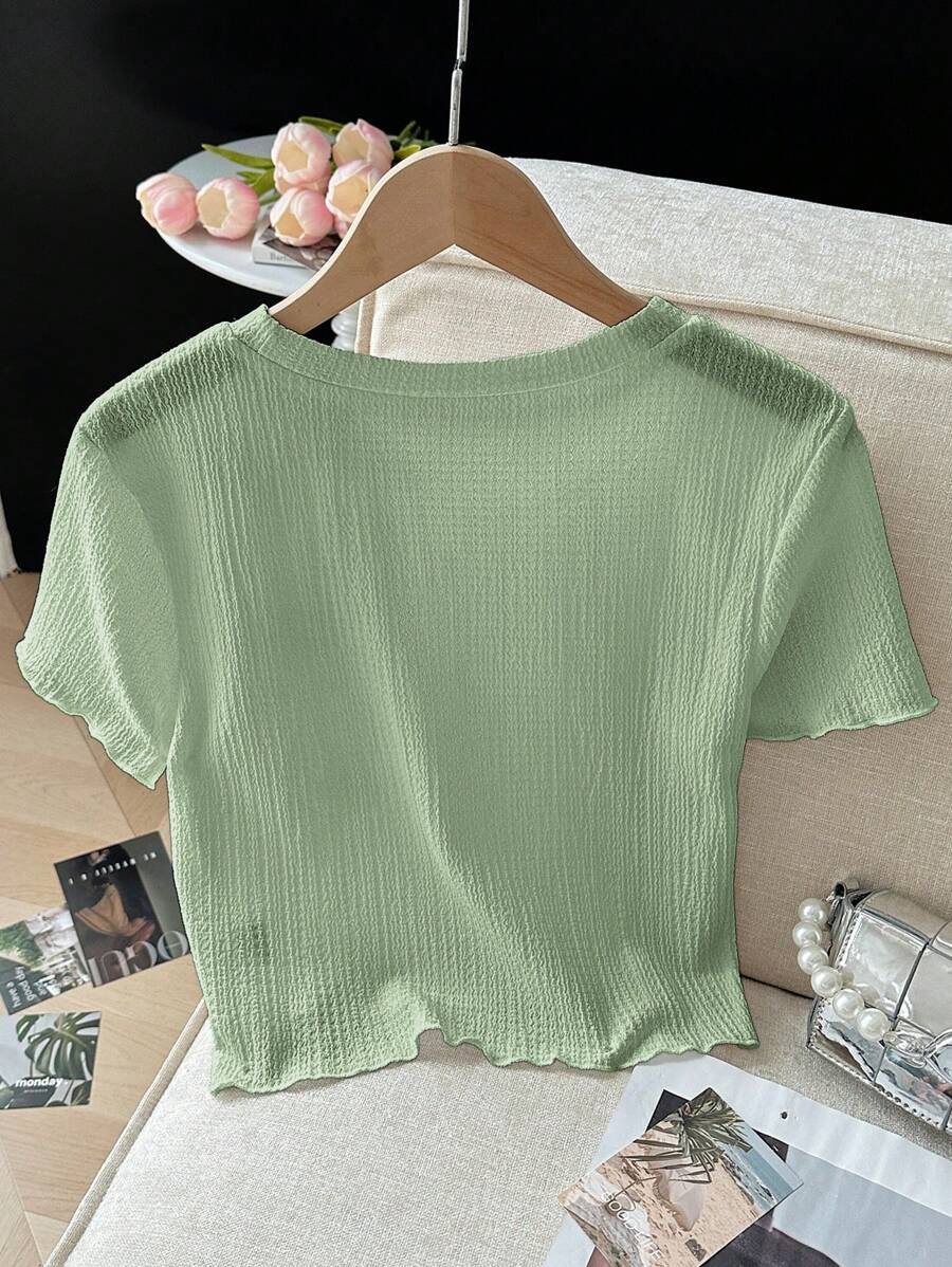 Camiseta de mujer de manga corta con cuello redondo - Imagen 2