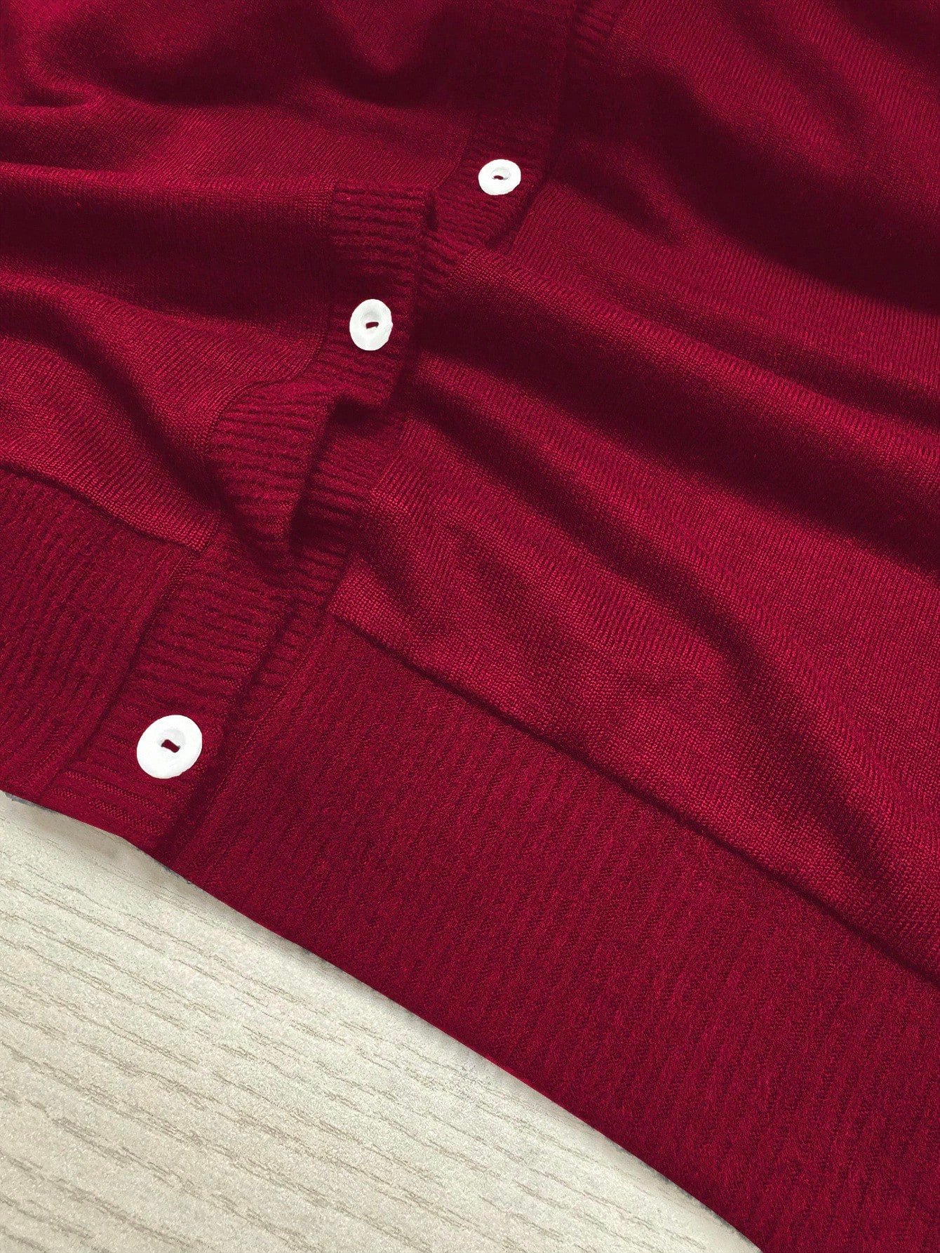 Suéter de punto de cuello redondo de manga larga, cárdigan - Imagen 3