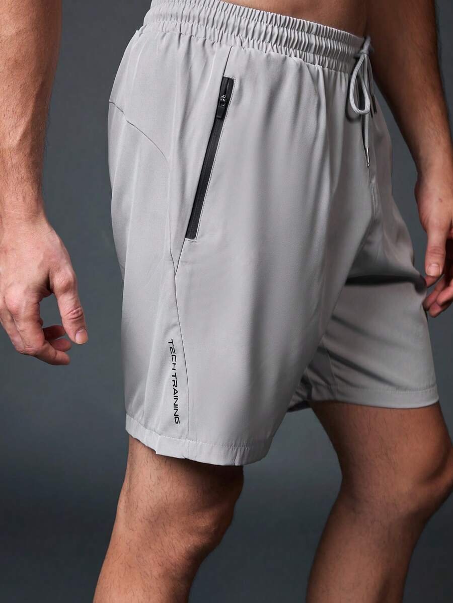 Pantalones cortos deportivos con gráfico de letras - Imagen 3