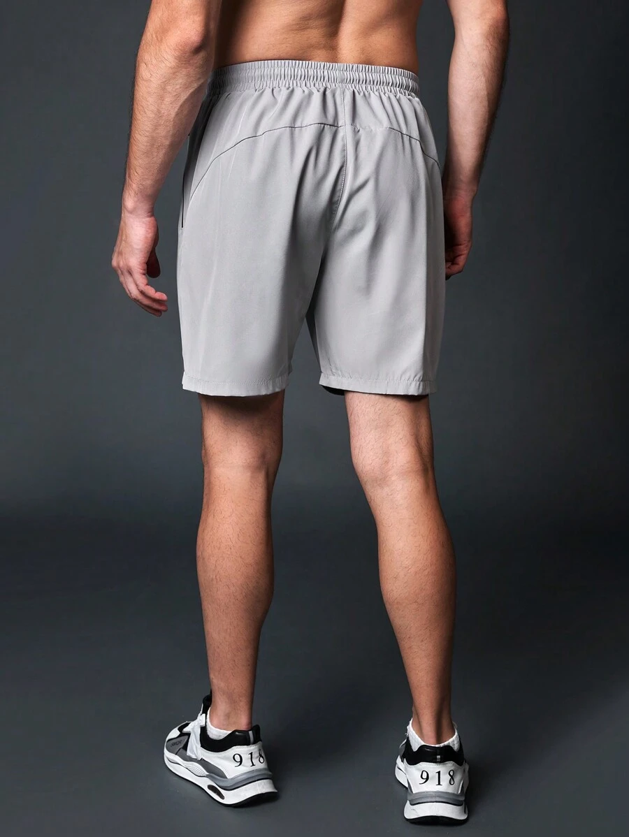 Pantalones cortos deportivos con gráfico de letras - Imagen 2