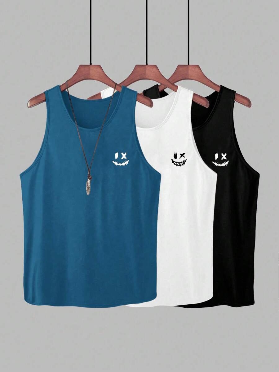 Camisetas de tirantes de cuello redondo con diseño lindo