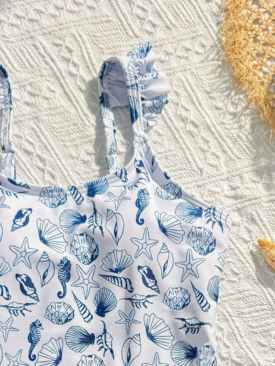 Traje de baño de una pieza para adolescentes con estampado - Imagen 3