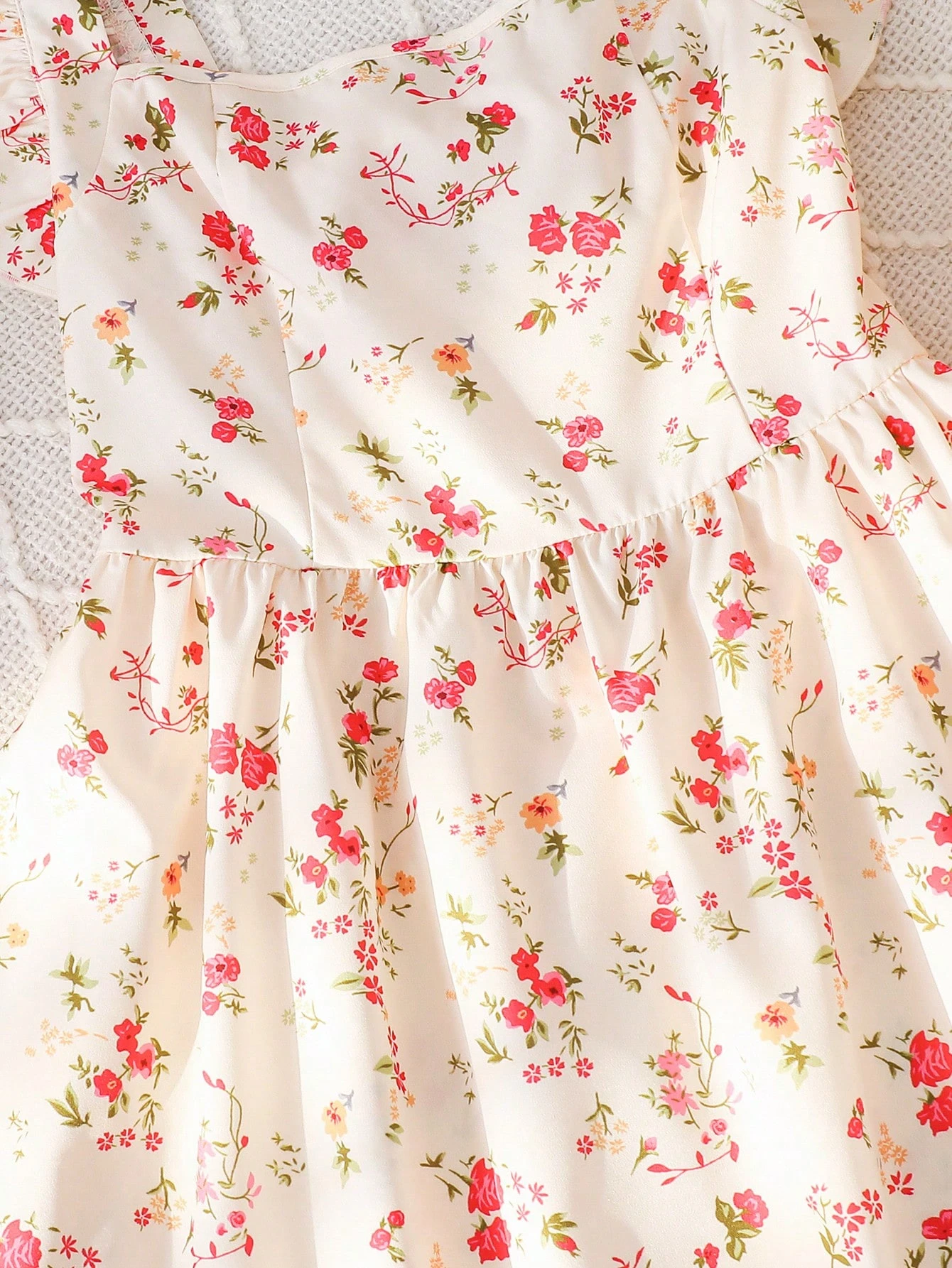 Vestido informal para niña preadolescente con cuello cuadrado - Imagen 3