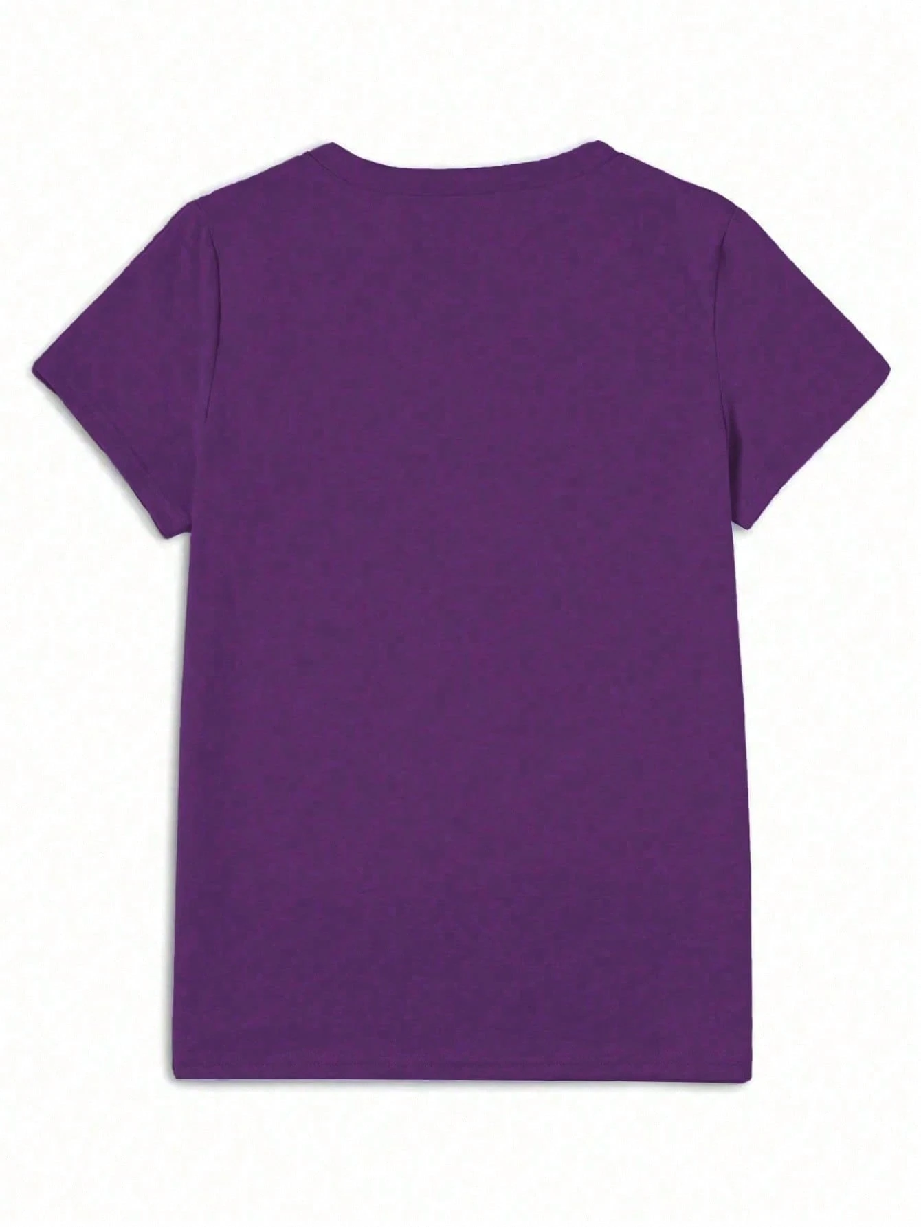 Camiseta de mujer de manga corta con cuello redondo y estampado floral - Imagen 2