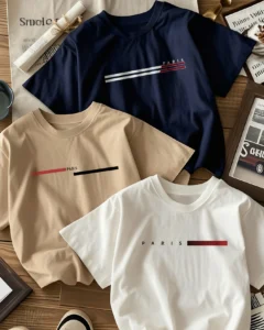 Camiseta de manga corta y cuello redondo