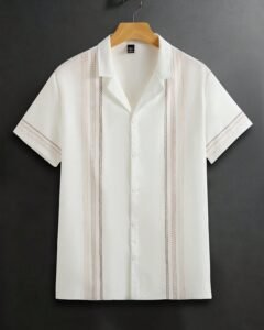 Camisa casual de manga corta con botones delanteros