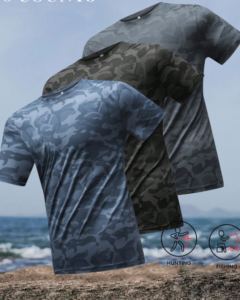 Camiseta de manga corta de cuello redondo para hombre
