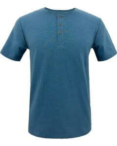 Playera Henley de Caballero Azul