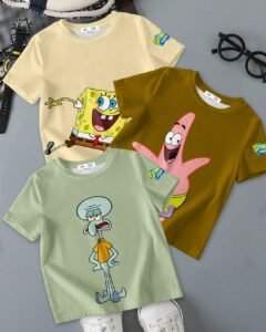 Camiseta de manga corta con gráfico de dibujos animados