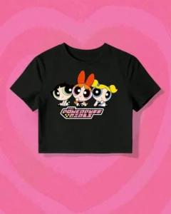 Camiseta de cuello redondo con estampado lindo