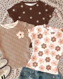 Camiseta de manga corta y cuello redondo