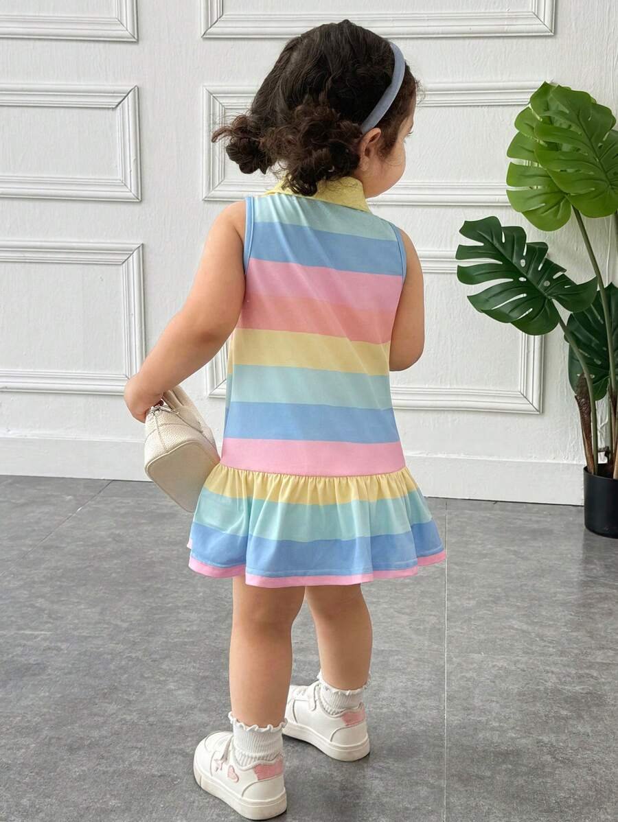 Vestido camisero informal para niña con ajuste ceñido - Imagen 2