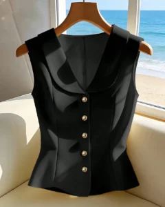 Blusa sin mangas elegante